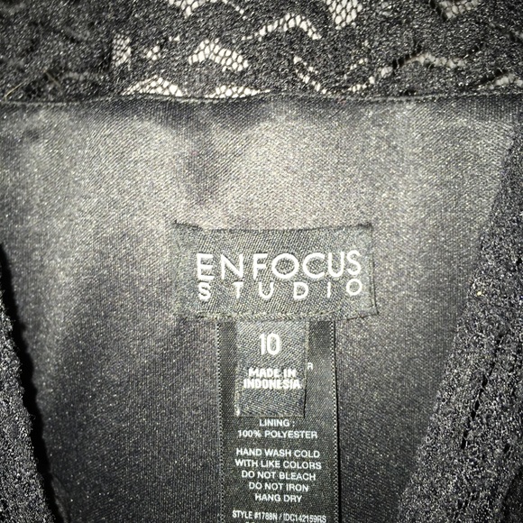 Short Black Dress W/ Lace Top - Picture 2 of 2